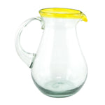 Glaskrug RIM yellow pera large 2.000ml handmade fairtrade