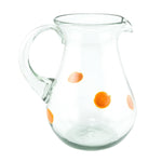 Glaskrug SPLASH orange 4 Punkte pera large 2.000ml handmade fairtrade