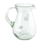 Glaskrug SPLASH white 6 Punkte pera large 2.000ml handmade fairtrade