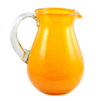 Glaskrug UNICOLOR orange pera large 2.000ml handmade fairtrade