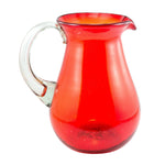 Glaskrug UNICOLOR red pera large 2.000ml handmade fairtrade