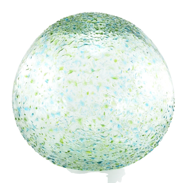 Glaskugel CONFETTI green turquoise esfera 26cm handmade fairtrade