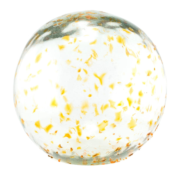 Glaskugel DOTS orange esfera 26cm handmade fairtrade