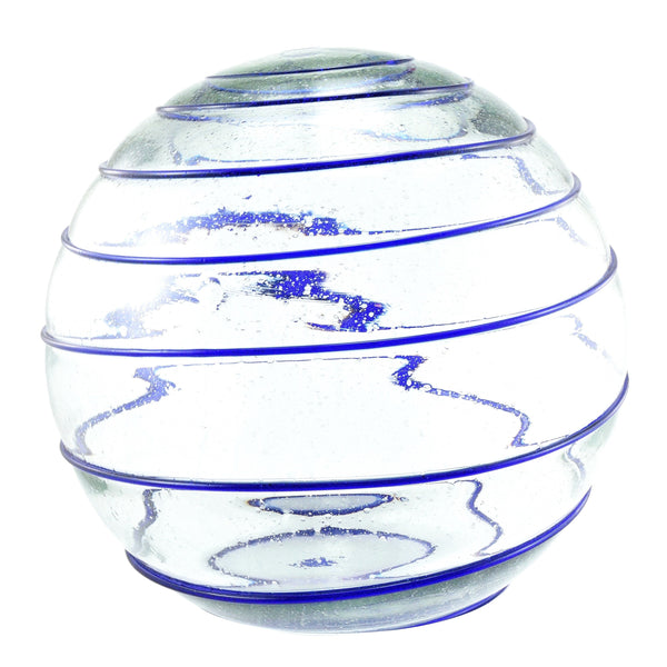 Glaskugel SERPENTINAS cobalt esfera 26cm handmade fairtrade 