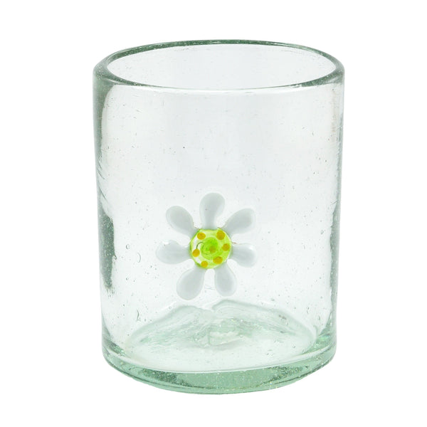Trinkglas ICON DAISY FLOWER lowball classic 330ml handmade fairtrade