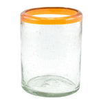 Trinkglas RIM orange lowball classic 330ml handmade fairtrade