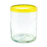 Trinkglas RIM yellow lowball classic 330ml handmade fairtrade