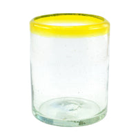 Trinkglas RIM yellow lowball classic 330ml handmade fairtrade