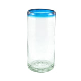 Trinkglas RIM turquoise highball classic 330ml handmade fairtrade