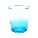 Trinkglas COLOR DOWN turquoise lowball conical 250ml handmade fairtrade