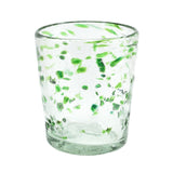Trinkglas DOTS green lowball conical 250ml handmade fairtrade