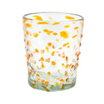 Trinkglas DOTS orange lowball conical 250ml handmade fairtrade