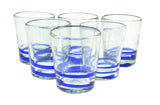 Trinkglas SERPENTINAS cobalt lowball conical 250ml handmade fairtrade