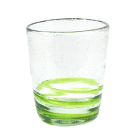 Trinkglas SERPENTINAS lemon green lowball conical 250ml handmade fairtrade