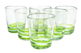 Trinkglas SERPENTINAS lemon green lowball conical 250ml handmade fairtrade