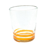 Trinkglas SERPENTINAS orange lowball conical 250ml handmade fairtrade