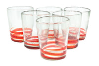 Trinkglas SERPENTINAS red lowball conical 250ml handmade fairtrade
