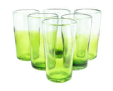 Trinkglas COLOR DOWN green highball conical 400ml handmade fairtrade