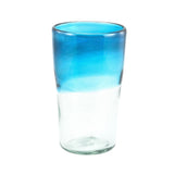Trinkglas COLOR UP turquoise highball conical 400ml handmade fairtrade