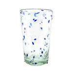 Trinkglas DOTS cobalt highball conical 400ml handmade fairtrade