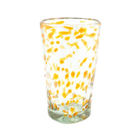 Trinkglas DOTS orange highball conical 400ml handmade fairtrade