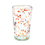 Trinkglas DOTS red highball conical 400ml handmade fairtrade