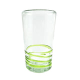 Trinkglas SERPENTINAS lemon green highball conical 400ml handmade fairtrade