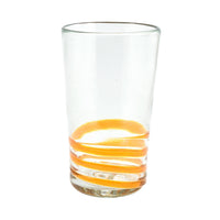 Trinkglas SERPENTINAS orange highball conical 400ml handmade fairtrade