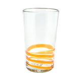Trinkglas SERPENTINAS orange highball conical 400ml handmade fairtrade