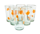 Trinkglas SPLASH orange highball conical 400ml handmade fairtrade