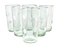 Trinkglas SPLASH white highball conical 400ml handmade fairtrade