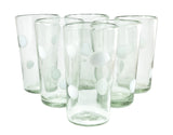 Trinkglas SPLASH white highball conical 400ml handmade fairtrade