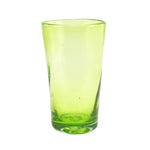 Trinkglas UNICOLOR lemon green highball conical 400ml handmade fairtrade