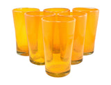 Trinkglas UNICOLOR orange highball conical 400ml handmade fairtrade