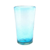 Trinkglas UNICOLOR turquoise highball conical 400ml handmade fairtrade