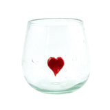 Trinkglas ICON HEART lowball oval 400ml handmade fairtrade