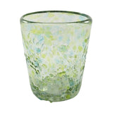 B-WARE !!!   Trinkglas CONFETTI green turquoise lowball conical 250ml
