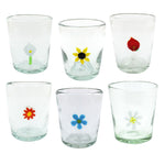 Gläserset "Blumen" konische Glasform mit Icons