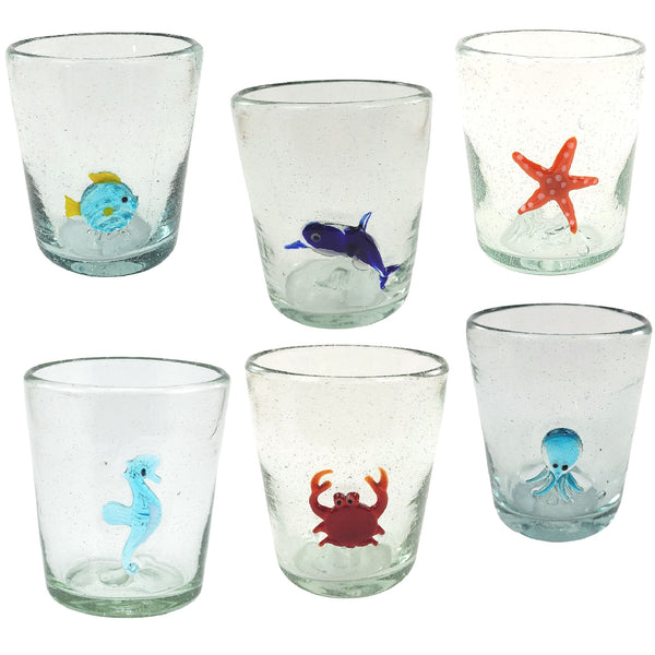 Gläserset "Maritim 1" konische Glasform mit Icons