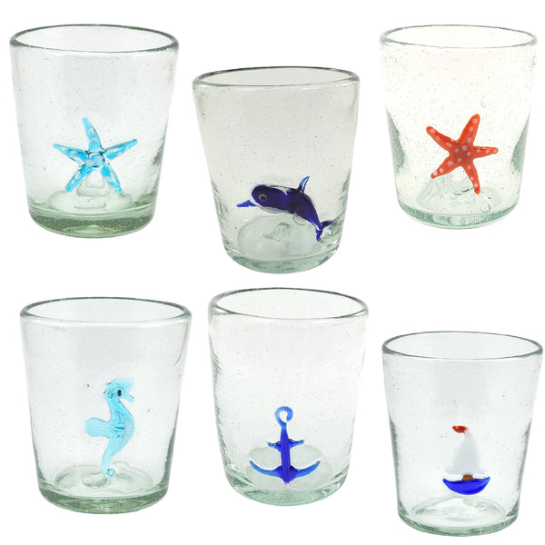 Gläserset "Maritim 2" konische Glasform mit Icons