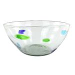 Glasschale SPLASH POINTS turquoise green cobalt large