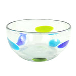 Glasschale SPLASH POINTS turquoise green cobalt small 500ml