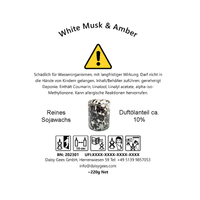 WHITE MUSK & AMBER Duftkerze aus Sojawachs im Glas PINTAS negros vaso classic dof 330ml